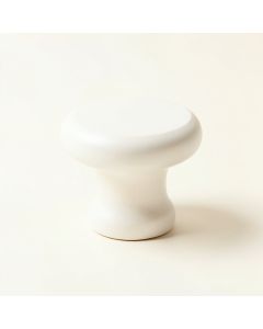 Olive Branch Cabinet Knob Without Packaging - White (synthetic illustration; no displayed measurements)