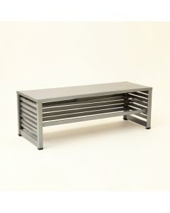 Maple Bend Narrow Outdoor Storage Bench - Gray (synthetic illustration; no displayed measurements)