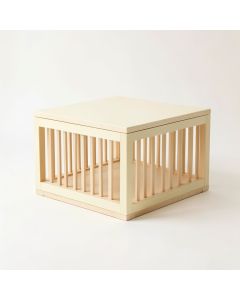 Olive Branch Empty Furniture-Style Pet Crate - Cream (synthetic illustration; no displayed measurements)