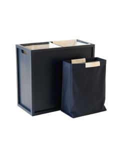 Shore Arc Laundry Sorting Station With Plain Removable Bags - Navy (synthetic illustration; no displayed measurements)