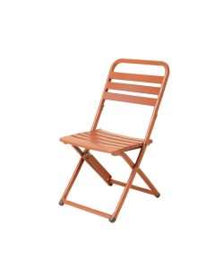 Willow Bridge Folding Outdoor Chair - Terracotta (synthetic illustration; no displayed measurements)