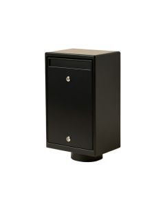 Pedestal All-In-One , Large , Aluminum , Locking , Mailbox & Post Combo , Black