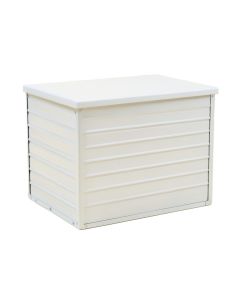 Pine Branch Closed Outdoor Storage Box - White (synthetic illustration; no displayed measurements)