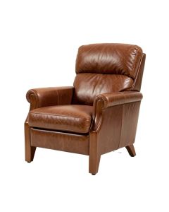 Dustin 28 '' Wide Top Grain Leather Club Chair (synthetic illustration; no displayed measurements)