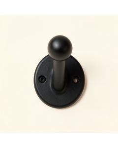 Holly Crossing Wall-Mounted Robe Hook - Black (synthetic illustration; no displayed measurements)