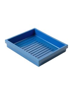 Field Field Empty Under-Desk Cable Tray - Blue (synthetic illustration; no displayed measurements)