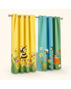 2 Piece Honey Bee Cartoon Style Illustration Of A Bee Happy Garden (synthetic illustration; no displayed measurements)