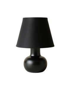 Cedar Crossing Table Lamp With A Plain Fabric Shade - Black