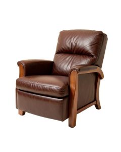 Keleigh 34.5 '' Wide Genuine Leather Manual Wing Chair Recliner
