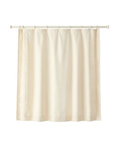 Rowan Crossing Shower Curtain Hanging Flat From A Plain Rod - Cream (synthetic illustration; no displayed measurements)