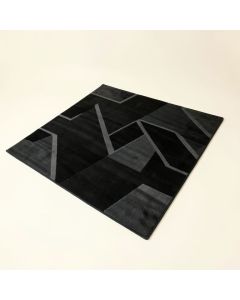 Kisner Geometric Black Area Rug (synthetic illustration; no displayed measurements)