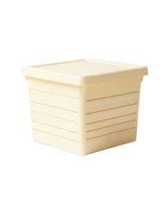 Fern Crest Closed Outdoor Storage Box - Cream