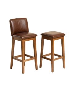 Set Of 2 Counter Height Chair , 24-Inch Height , Brown (synthetic illustration; no displayed measurements)