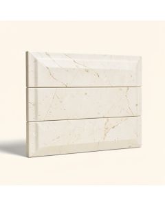 Arabescato Carrara 2 '' X 4 '' Beveled Marble Brick Joint Mosaic Wall And Floor Tile (synthetic illustration; no displayed measurements)