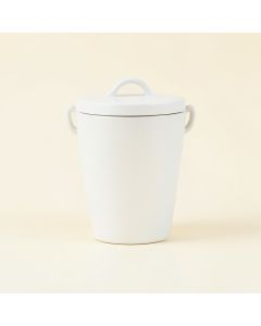 Dawn Crest Storage Canister With Lid - White (synthetic illustration; no displayed measurements)