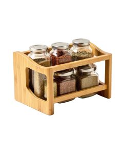 Expandable Bamboo Spice Rack