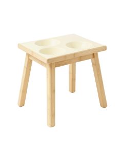 Glen Crossing Pet Feeding Stand With Two Plain Empty Bowls - Cream (synthetic illustration; no displayed measurements)