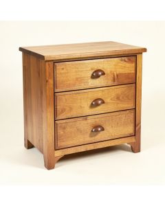 Santa Cruz Solid Wood 3 Drawer End Table (synthetic illustration; no displayed measurements)