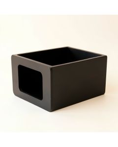 Slate Branch Empty Furniture-Style Litter Enclosure - Black (synthetic illustration; no displayed measurements)