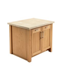 Dontae Kitchen Island Set With Ceramic Tile Top