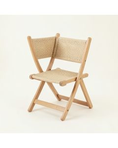Summit Crest Folding Outdoor Chair - Beige (synthetic illustration; no displayed measurements)