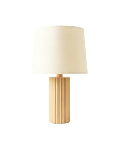 Harbor Brook Table Lamp With A Plain Fabric Shade - Ivory