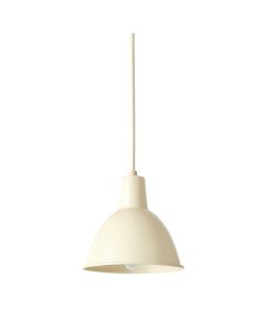 Stone Crest Pendant Light Suspended From One Plain Cable - Ivory