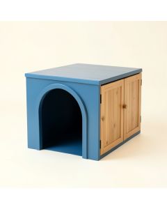 Hill Crossing Empty Furniture-Style Litter Enclosure - Blue (synthetic illustration; no displayed measurements)