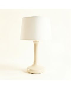 Slate Dale Table Lamp With A Plain Fabric Shade - Ivory (synthetic illustration; no displayed measurements)