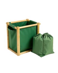 Stone Bluff Laundry Sorting Station With Plain Removable Bags - Green
