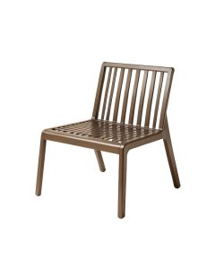 Metal Slat Back Stacking Side Chair