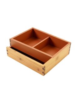 Sage Arc Empty Coffee-Station Organizer - Terracotta