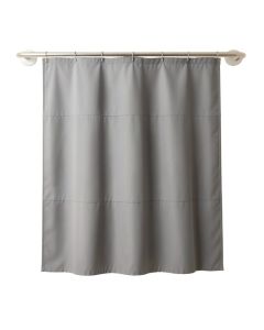 Flint Branch Shower Curtain Hanging Flat From A Plain Rod - Gray (synthetic illustration; no displayed measurements)