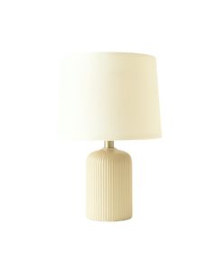 Ash Branch Table Lamp With A Plain Fabric Shade - Ivory