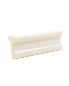 Blanque 7.9 '' X 1.3 '' Glossy Ceramic Mudcap Tile Trim In Brillo Zen White (synthetic illustration; no displayed measurements)