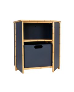 Birch Branch Freestanding Pull-Out Hamper Cabinet - Navy (synthetic illustration; no displayed measurements)