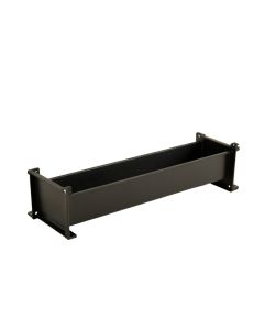 Clay Bridge Empty Railing Planter With Integral Brackets - Black (synthetic illustration; no displayed measurements)