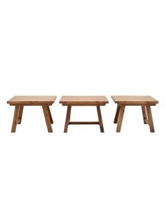 Harcourt Reclaimed Wood Look 3 Piece Coffee Table Set (synthetic illustration; no displayed measurements)