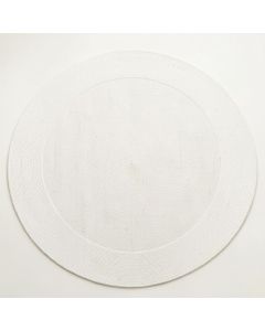 Pine Arc Round Area Rug - White (synthetic illustration; no displayed measurements)