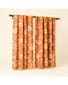 Japanese Floral Room Darkening Rod Pocket Curtain Panels (synthetic illustration; no displayed measurements)