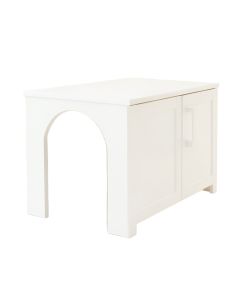 Olive Bluff Empty Furniture-Style Litter Enclosure - White