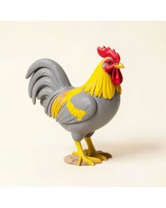 Andaz Resin Fancy Rooster Figurine (synthetic illustration; no displayed measurements)