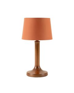 Glen Dale Table Lamp With A Plain Fabric Shade - Terracotta