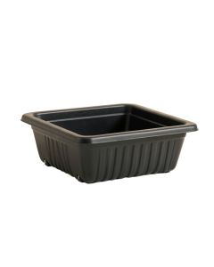 Stone Brook Empty Railing Planter With Integral Brackets - Black (synthetic illustration; no displayed measurements)