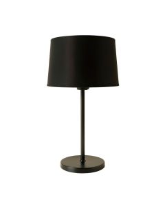 Cove Canyon Table Lamp With A Plain Fabric Shade - Black