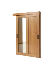 Baldarassario Glass Sliding Closet Door With Installation Hardware Kit