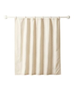 Olive Brook Shower Curtain Hanging Flat From A Plain Rod - Ivory (synthetic illustration; no displayed measurements)