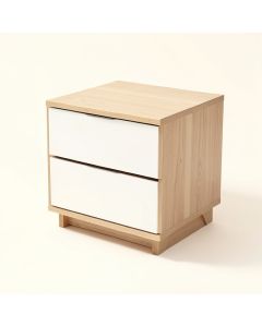 Kachazun 1 - Drawer Nightstand In Light Brown/White (synthetic illustration; no displayed measurements)