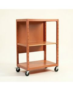 Harbor Crest Empty Rolling Workshop Cart - Terracotta (synthetic illustration; no displayed measurements)