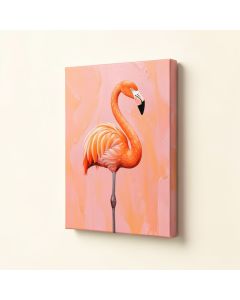Flamingo Painting On Wrapped Canvas (synthetic illustration; no displayed measurements)